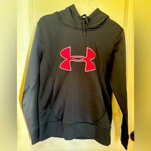 Under Armour black and pink hoodie; size XS